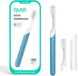 Quip Plastic Sonic Toothbrush, Electric Toothbrush for Adults –Time Travel & Soft Bristles with Travel Case & Replaceable Brush Head -3-Month Battery Life - Marine Blue