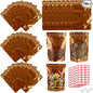 150-pack 5.9” x 8.7” Stand Up Mylar Bags with Clear Window Resealable Foil Pouches for Food Storage Smell Proof Edible Packaging Bag for Jewelry and Small Business Bulk, Golden