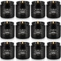 Scented Candles Gifts Set 12 Pack Soy Wax Travel Tin Jar Candles for Home 3.05 OZ for Mom for Christmas, Birthday, Thanksgiving, Mother's Day(Black)