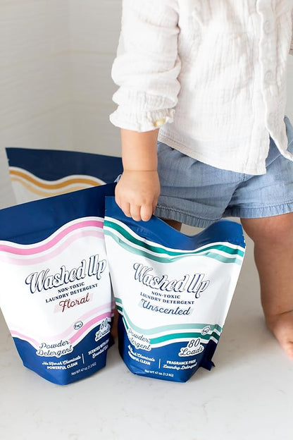 Unscented Laundry Detergent Powder | Fragrance-Free | Safe for Sensitive Groups | Powerful Clean | Plant & Mineral-Based | Made in USA