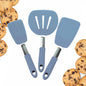 Starpack 'Flex & Flip' Flexible Silicone Turner Spatula Set (3 Pcs) - High Heat Resistant Spatulas for Cooking Egg 600°F - Silicone Pancake Turner Spatula, LFGB Grade Non Stick Rubber Kitchen Utensils