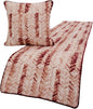 The HomeCentric King/Queen/Twin Maroon & Ivory Decorative Full 68"x18" Bed Runner with 2 Pillow Cover, Tie & Dye, Beaded & Quilted Bed Scarf on Cotton Fabric - Tie Dye Love