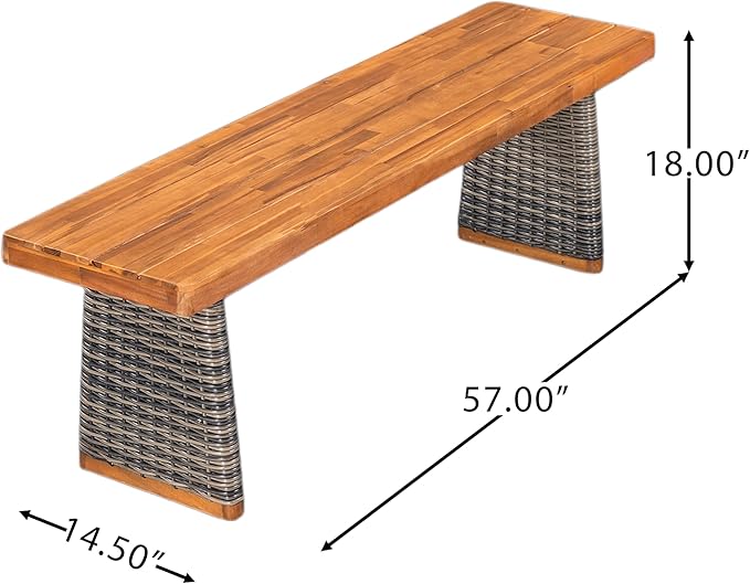 Christopher Knight Home Pasco Acacia Wood Outdoor Dining Table Set