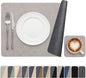 Vinyl Placemats Set of 6, Dual Sided Place Mats