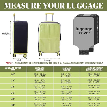 Clear Luggage Cover Protectors For Suitcases,Elastic Transparent waterproof PVC Suitcase Covers Protector Fit 20-30 Inch wheeled Luggage (20")