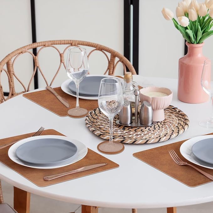 comfoyar Faux Leather Placemats