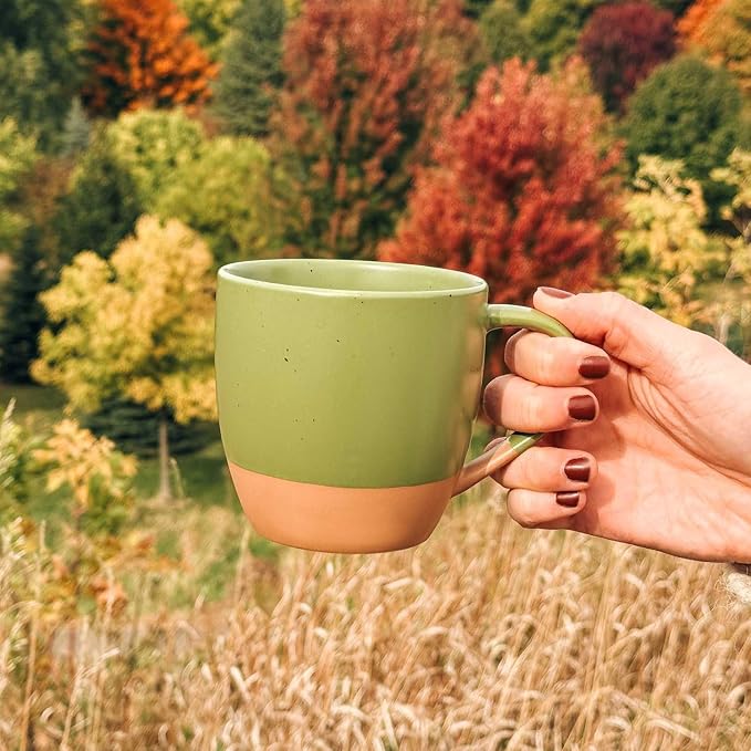 Mora Ceramic Artisan Matte Large Latte Mug Set of 4, 16oz