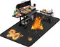 90 ×52 inches Under Grill Mats for Outdoor Grill/ Double-Sided Indoor Fireplace Mat Fire Pit Mat Fireproof Waterproof Oil-Proof, BBQ Mat Grill Pads Grilling Mat Protector for Deck Patio Gas Grills