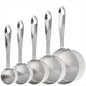 Measuring Cups Set of 5, Stainless Steel Measuring Cups Set, Kitchen Measuring Cup Set, Metal Measuring Spoons for Baking, Dry Measuring Cups, Heavy Duty Measurement Cups with 1/8 Measure Cup