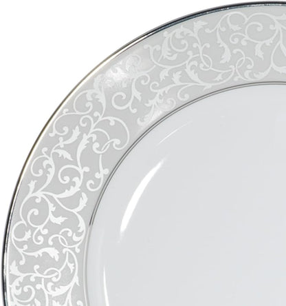 Mikasa Parchment 40-Piece Dinnerware Set, Service for 8, Durable Porcelain Plates, Bowls, and Mugs with Contemporary Design, Dishwasher Safe