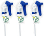 Heluva Green Spray Bottle Nozzle Replacement, Bottle Tops Only - Sprayer Nozzle Triggers for Heavy Duty, Commercial, Home Cleaning Solutions - Fits 8,16,24,32 oz Plastic & Glass Bottles, Blue 3 pack
