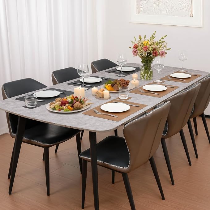 Vinyl Placemats Set of 4, Dual Sided Place Mats
