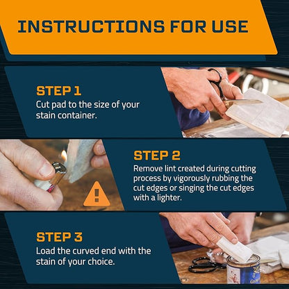 MāKRS Stain Pad, Cut-to-Size Staining Pads, 2-Pack, Lint, Snag, Streak-Free Applicator, Micro Brush Material, Wood Stains and Oil Based Finishes, Easy to Use with Consistent Application