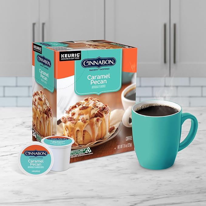 Cinnabon Caramel Pecan Coffee, Keurig Single Serve K-Cup Pods, 96 Count