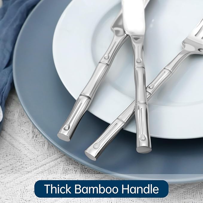 Silverware Set 40-Piece Bamboo Pattern Service
