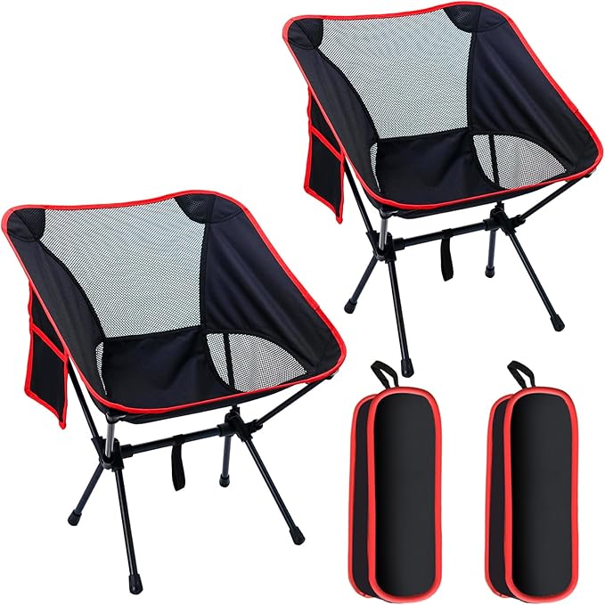Camping Chairs Portable, Foldable Chair Lightweight, Backpacking Chair for Adults, Folding Chairs for Outside Camp (Medium-2)