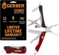Gerber Gear Dime 12-in-1 Mini EDC Multitool - Needle Nose Pliers, Pocket Knife, Keychain, Bottle Opener - EDC Gear and Equipment, Gifts for Men - Red