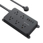 TROND Power Strip Surge Protector, 5 Widely-Spaced Outlets with 2 USB A and 2 USB C, ETL Listed, Wall Mountable, Flat Plug 5ft Extension Cord, 1300J, 14AWG Heavy Duty, for Office Kitchen, Black