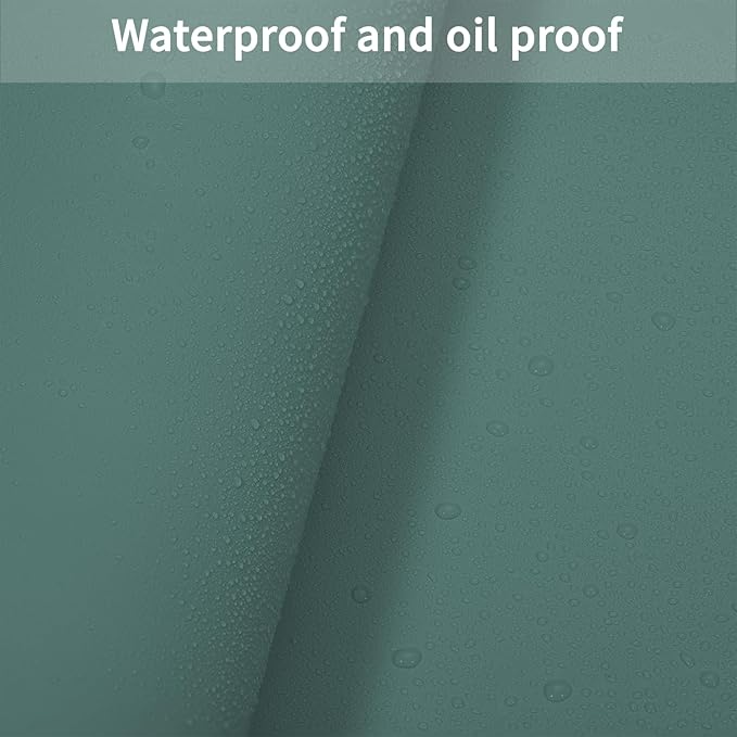 Leather Table Cover,1.8mm Thick,24x60 Inch Desk Cover,Large Desk Mat,Table Protector,Table Cover Protector,Desk Protector,Table Pad,(Aqua Blue+Gray,24x60)