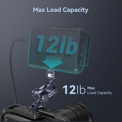 SmallRig Articulating Magic Arm with NATO Clamp and 1/4"-20 Screw (with Retractable Pins), 360 Degree Rotation, Max Load of 12 Ib Magic Arm for Field Monitor, Camera and Lights 3875