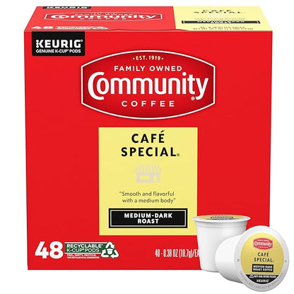 Community Coffee Café Special Medium-Dark Roast Single-Serve Keurig K-Cup Pods 48 Count (Pack of 1)