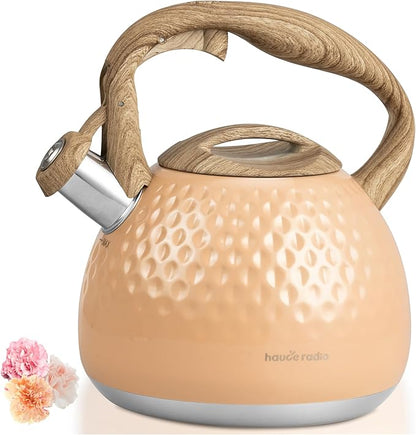 Tea Kettle,2.5 Quart Stovetop Tea Kettles Loud Whistle,Food Grade Stainless Steel Water kettles for Stove Top with Anti-hot Ergonomic Handle,Suitable for All Heat Sources