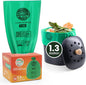 Compost Bags 1.3 Gallon,100 Count,Compostable Small Trash Bags for Kitchen Countertop Compost Bin 0.75, 1,1.2, 1.3Gallon,ASTM D6400, US BPI and Europe OK compost HOME certified