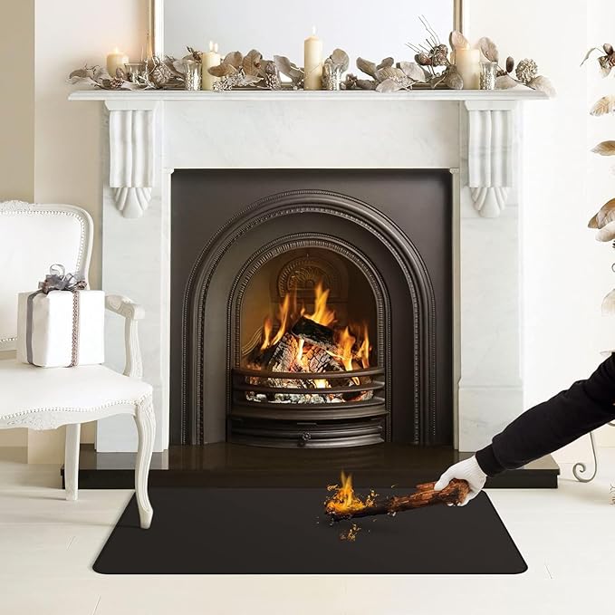 70 ×48 inches Under Grill Mat Fit Blackstone 28in & 36in Griddle/ Griddle Mat for Blackstone, Fireproof Indoor Fireplace Mat Fire Pit Mat BBQ Mats Grill Pads to Protect Deck Patio Smokers Gas Grills