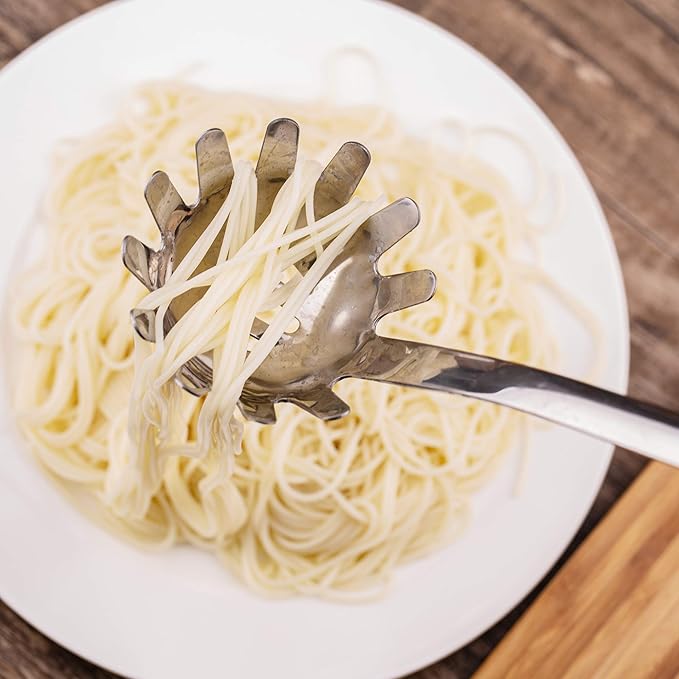 Brushed Stainless Steel Non-Slip Ergonomic Handle Pasta