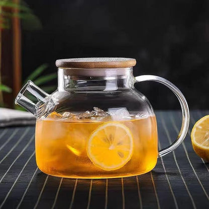Glass Teapot Stove Safe, with Removable Filter Infuser, Suit for Loose Leaf Tea and Flowering Tea (33.8oz)