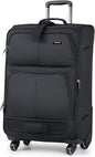 Hanke 28 Inch Softside Expandable Luggage with Spinner Wheels,Check Large Luggage Rolling Suitcase Travel Luggage with TSA Approved,Black