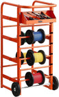 VEVOR Wire Spool Rack, 11 Rods, Multi-Spool Wire Rack Dispenser, Cable Caddy with Wheels, Cable Holder with Storage Tray for Wiring Storage, for Electrical, Industrial & Retail Use, Working Efficiency