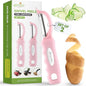 Spring Chef Premium Swivel Vegetable Peeler, Soft Grip Handle and Ultra Sharp Stainless Steel Blades - Perfect Kitchen Peeler For Veggie, Fruit, Potato, Carrot, Apple - Pink Lemonade - Set of 2