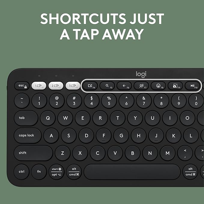 Logitech Pebble 2 Combo, Wireless Keyboard and Mouse, Quiet and Portable, Customizable, Logi Bolt, Bluetooth, Easy-Switch for Windows, macOS, iPadOS, Chrome - Black