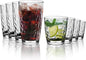 Topsky Reusable Plastic Cups, Shatter Proof Drinking Glasses, Unbreakable Tumblers for Home, Picnic, Party - Dishwasher Safe, Stackable | 10-oz, 16-oz