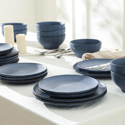 Stone Lain Rio 4-Piece Dinner Plate Set Stoneware, Blue