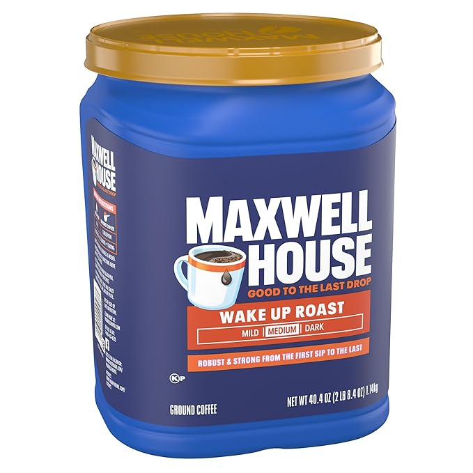Maxwell House Wake Up Roast Ground Coffee, 40.4 oz Canister
