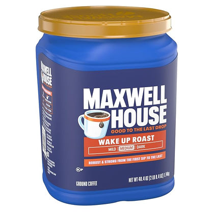 Maxwell House Wake Up Roast Ground Coffee, 40.4 oz Canister