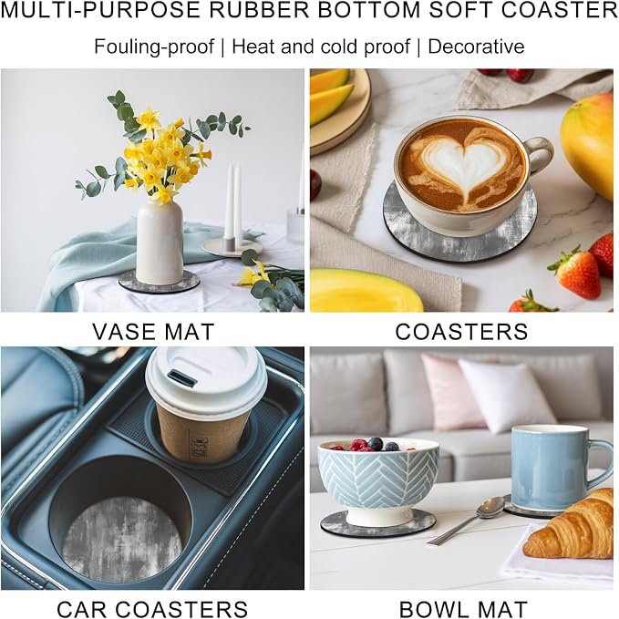 Modern Minimalist Coasters Set of 4, Absorbent Coasters