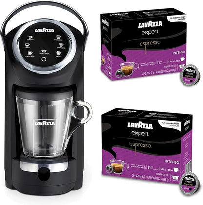 Lavazza Classy Plus Coffee Maker – 72 Count Intenso Espresso Capsules – Dual Brew Espresso & Lungo Machine Compatible Expert Capsules