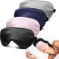 Silk Sleep Masks for Sleep, 4 Pack Super Soft Sleep Mask for Women & Men, 100% Blackout, Zero Eye Pressure, Blindfold with Adjustable Strap, Travel Eye Covers (Black, Pink, Blue, Grey)