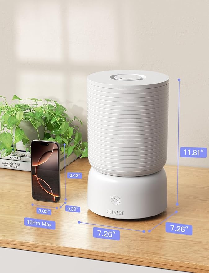 CLEVAST Smart Humidifiers for Bedroom, 1 Gal/4L Cool Mist Top Fill Humidifier with Essential Oil Diffuser, Quiet Operation for Baby Nursery, Home, Office, Large Room, Works with Alexa/Google Assistant