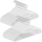 SONGMICS Pack of 50 Coat Hangers, Space-Saving Plastic Clothes Hangers, Non-Slip, 0.2 Inches Slim, 16.5 Inches Wide, 360° Swivel Silver Hook, White UCRP20WT50