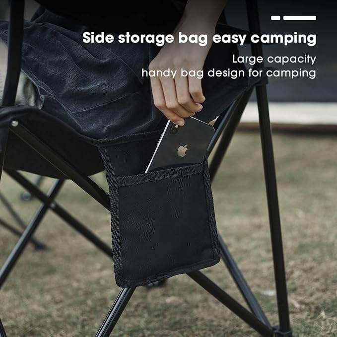 Damei century 4PCS Folding Camping Chairs-Lightweight, Installation-Free, Portable Chair for Beach, Lawn, Outdoor Sports