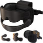Travel Pillow Combo with Chin Strap, Airplane Pillows with 3D Eye Mask for Sleeping, 360° Support Plane Head Strap for All Plane Seats, Long Flights Essentials, Stop Bobblehead, Black