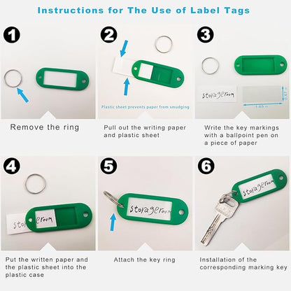 Portable Key Organizer Manager with Enlarged Window for Writing and Displaying More Text, Suitable for Warehouses, Offices, Schools, Homes, Etc (Key Marking and Management)
