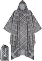 PTEROMY Hooded Rain Poncho for Adult with Pocket, Waterproof Lightweight Unisex Raincoat for Hiking Camping Emergency