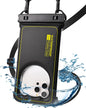 Waterproof Phone Pouch Floating- [3D Clear Soft Edges ] IP68 Waterproof Phone Case - iPhone 16/15/14/13 Pro Max Samsung 24/23/22 Ultra Google Up 7.5" - Detachable Lanyard - Front Clear + Back Bear