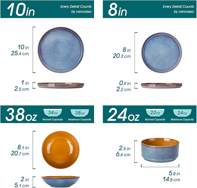 ONION Ceramic Plates and Bowls Sets