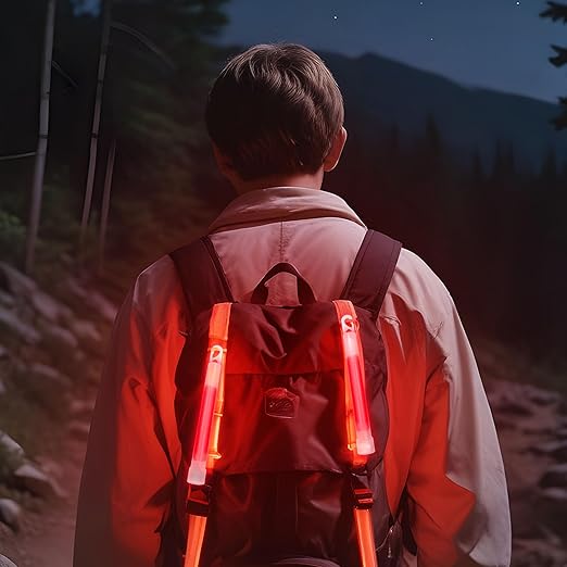 Glow Fever Emergency Safety Military Grade Glow Sticks; 10pcs, 6" Ultra Bright Glow Sticks with 12 Hours Duration. Great for Hiking, Party, Camping, Blackouts, Hurricane and Survival Kits (Red)